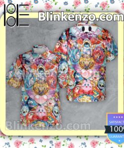 Kirby Characters Stained Glass Men Summer Shirt