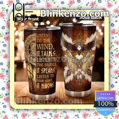 Listen To The Wind It Talks Listen To The Silence It Speaks Native Gift Mug Cup b