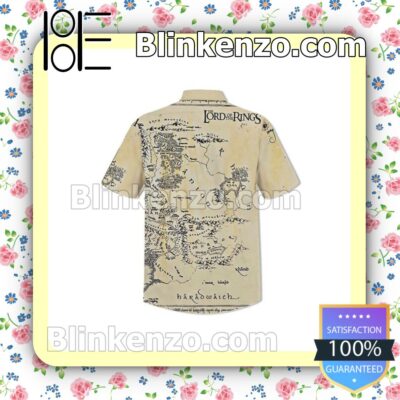 Us Store Lord Of The Rings Map Men Summer Shirt