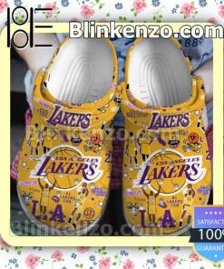 Los Angeles Lakers Pattern Fan Crocs Shoes