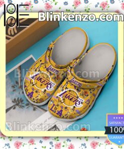 Los Angeles Lakers Pattern Fan Crocs Shoes a
