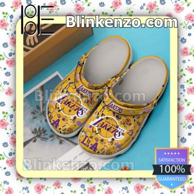 Los Angeles Lakers Pattern Fan Crocs Shoes a