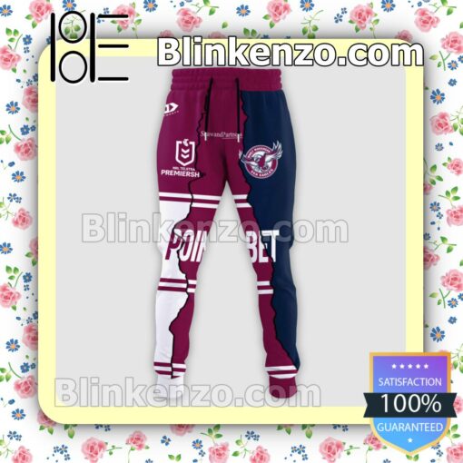 Manly Warringah Sea Eagles Nrl Pointsbet Pullover Jacket Sweatpants Set