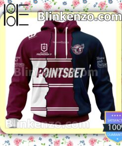 Manly Warringah Sea Eagles Nrl Pointsbet Pullover Jacket Sweatpants Set a