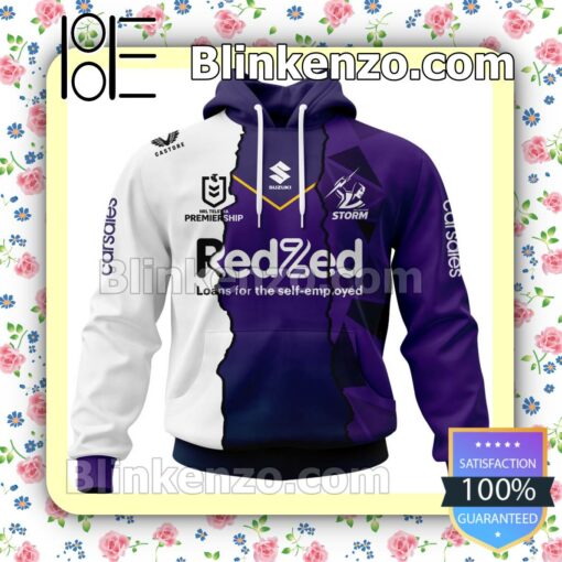 Melbourne Storm Nrl Redzed Loans For The Self-employed Pullover Jacket Sweatpants Set a