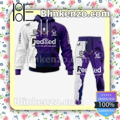 Melbourne Storm Nrl Redzed Loans For The Self-employed Pullover Jacket Sweatpants Set b