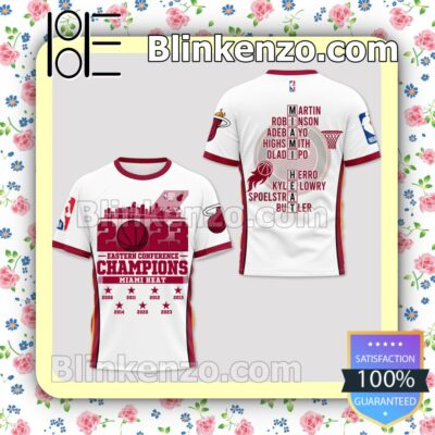 Miami Heat 2023 Eastern Conference Champions Players Name Jacket Polo Shirt