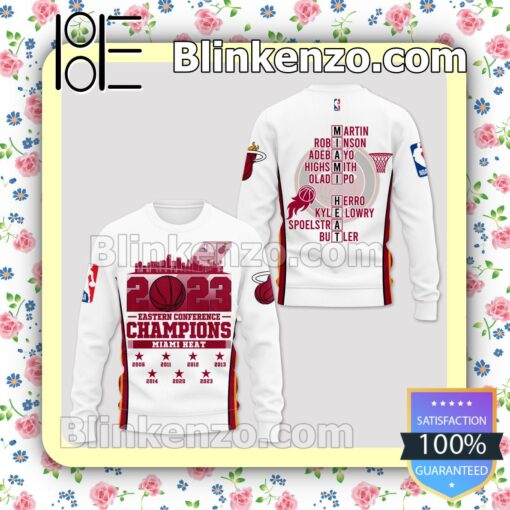 Miami Heat 2023 Eastern Conference Champions Players Name Jacket Polo Shirt a