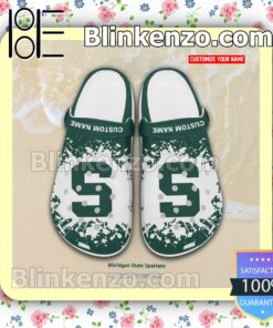 Michigan State Spartans Crocs Sandals Slippers a