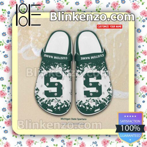 Michigan State Spartans Crocs Sandals Slippers a