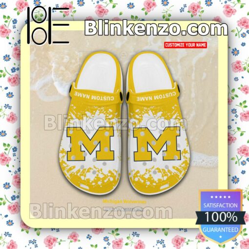 Michigan Wolverines Crocs Sandals Slippers a