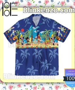 Mickey And Friends Surf Men Summer Shirt a