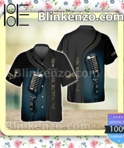 POD Microphone Pattern Personalized Jacket Polo Shirt