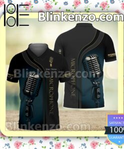 Hot Microphone Pattern Personalized Jacket Polo Shirt