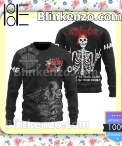 Motley Crue Skeleton Take Me Your Heart Feel Me In Your Bones Personalized Jacket Polo Shirt a