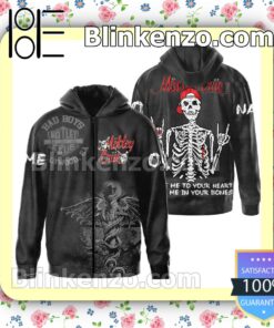 Motley Crue Skeleton Take Me Your Heart Feel Me In Your Bones Personalized Jacket Polo Shirt c