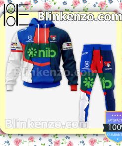 Newcastle Knights Nrl Nib Pullover Jacket Sweatpants Set b