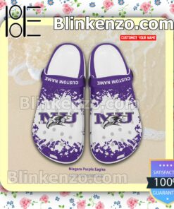 Niagara Purple Eagles Crocs Sandals Slippers a