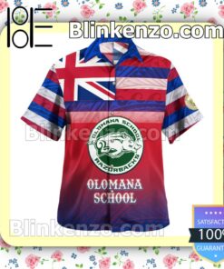 Olomana School Razorbacks Men Summer Shirt