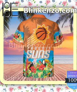 Handmade Phoenix Suns Toucans Bird Men Summer Shirt
