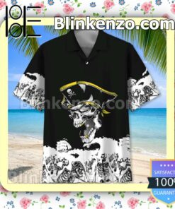 Beautiful Pirate Skull Aloha Summer Shirt