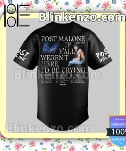 Hot Deal Post Malone 2023 Tour If Y'all Weren't Here I'd Be Crying Hip Hop Jerseys