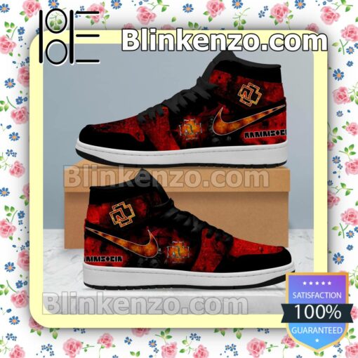 Rammstein Band Logo Red Abstract Nike Men's Basketball Shoes