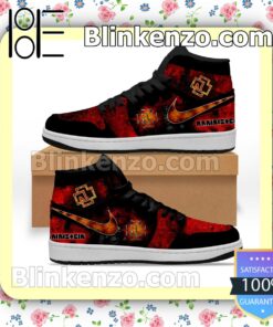 Rammstein Band Logo Red Abstract Nike Men's Basketball Shoes a