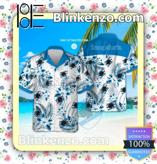 Sampdoria UEFA Beach Aloha Shirt