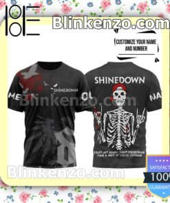 Shinedown Skeleton Don't Get Angry Don't Discourage Take A Shot Of Liquid Courage Personalized Jacket Polo Shirt