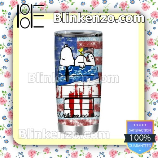 Snoopy American Flag Home Gift Mug Cup