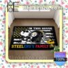Snoopy And Woodstock In This House Steelers's Family Entryway Mats