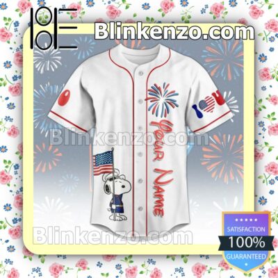 Fantastic Snoopy Happy Independence Day Usa Personalized Hip Hop Jerseys