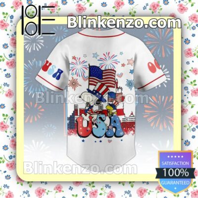 Funny Tee Snoopy Happy Independence Day Usa Personalized Hip Hop Jerseys