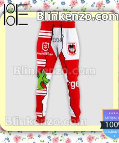 St. George Illawarra Dragons Nrl St.george Bank Pullover Jacket Sweatpants Set