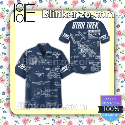 Star Trek Ncc-1701 Men Summer Shirt