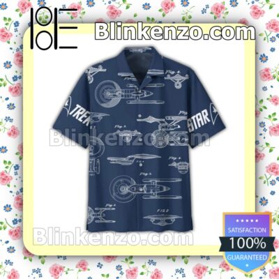 Unisex Star Trek Ncc-1701 Men Summer Shirt