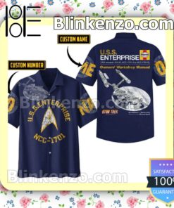 Star Trek U.s.s. Enterprise Ncc-1701 Personalized Men Summer Shirt