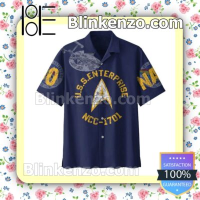 Hot Star Trek U.s.s. Enterprise Ncc-1701 Personalized Men Summer Shirt