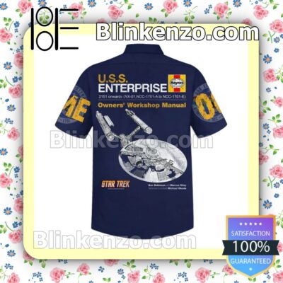 Beautiful Star Trek U.s.s. Enterprise Ncc-1701 Personalized Men Summer Shirt