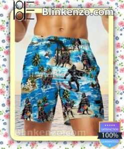 Fast Shipping Star Wars Darth Vader Surfing Beach Swim Trunks