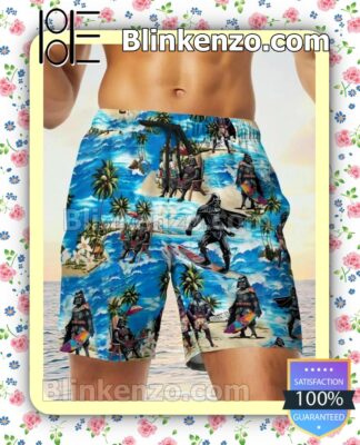 Fast Shipping Star Wars Darth Vader Surfing Beach Swim Trunks