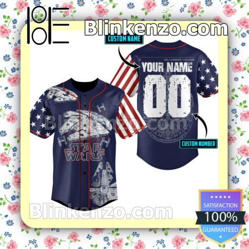 Star Wars Millennium Falcon American Flag Personalized Hip Hop Jerseys