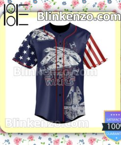 Star Wars Millennium Falcon American Flag Personalized Hip Hop Jerseys a