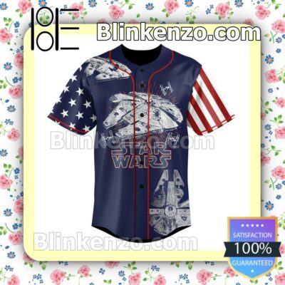 Star Wars Millennium Falcon American Flag Personalized Hip Hop Jerseys a