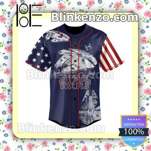 Star Wars Millennium Falcon American Flag Personalized Hip Hop Jerseys a