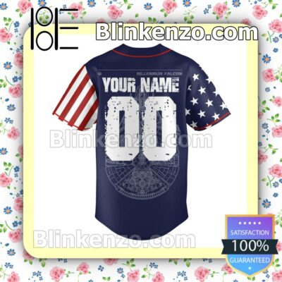 Star Wars Millennium Falcon American Flag Personalized Hip Hop Jerseys b