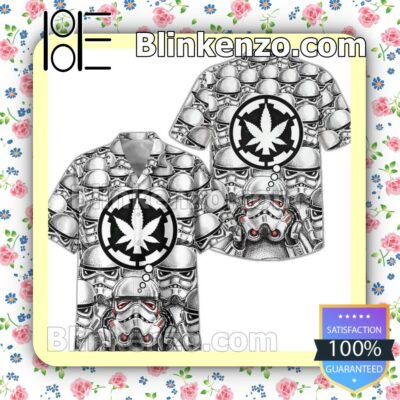 Star Wars Stormtrooper Marijuana Men Summer Shirt