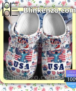 Stitch Usa Party Like 1776 4th Of July Fan Crocs Shoes