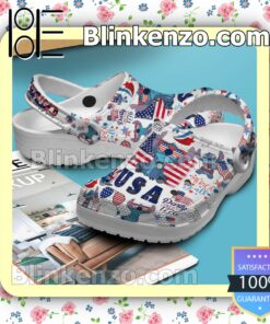 Stitch Usa Party Like 1776 4th Of July Fan Crocs Shoes a